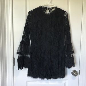 Black Lace Romper